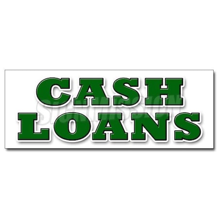 Signmission CASH LOANS DECAL sticker payday advance title pawn shop for gold, D-12 Cash Loans D-12 Cash Loans